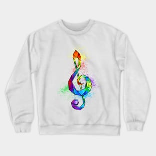 Rainbow Musical Key Crewneck Sweatshirt